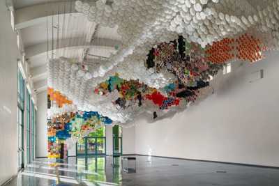 Paper and bamboo sculpture