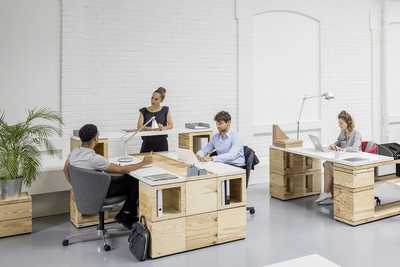 Milk-Crate-like Modular Furniture for Working Adults