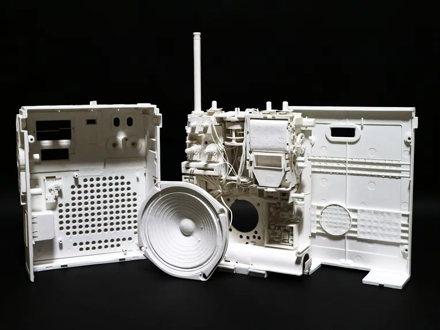 Paper sculpture of a radio
